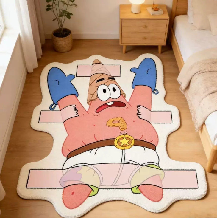 Penguin-Shaped Plush Area Rug