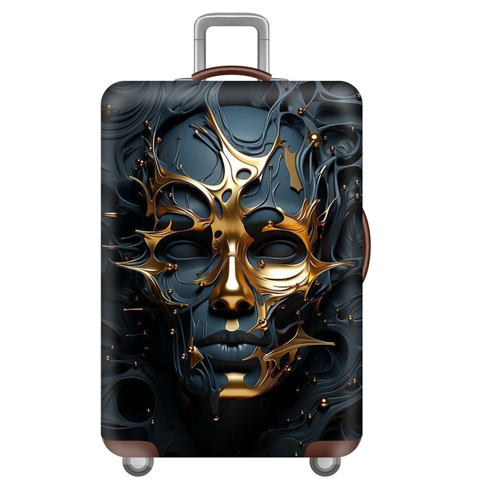 Unisex nan elastic suitcase cover with three-dimensional honeycomb pattern, shock-absorbing stretch protection cover for trolley with zipper Bowlift