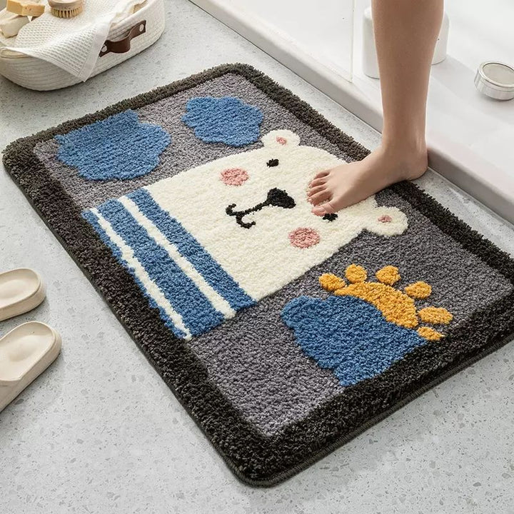 Cute Cartoon Dog Bath Mat Bowlift