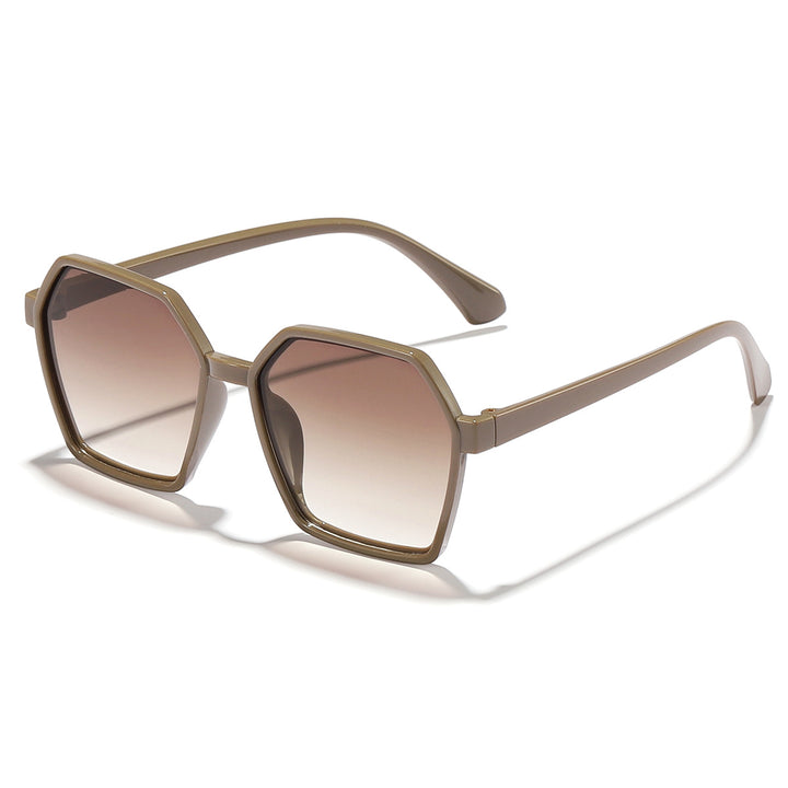 Women elegant sunglasses in modern hexagon design Bowlift