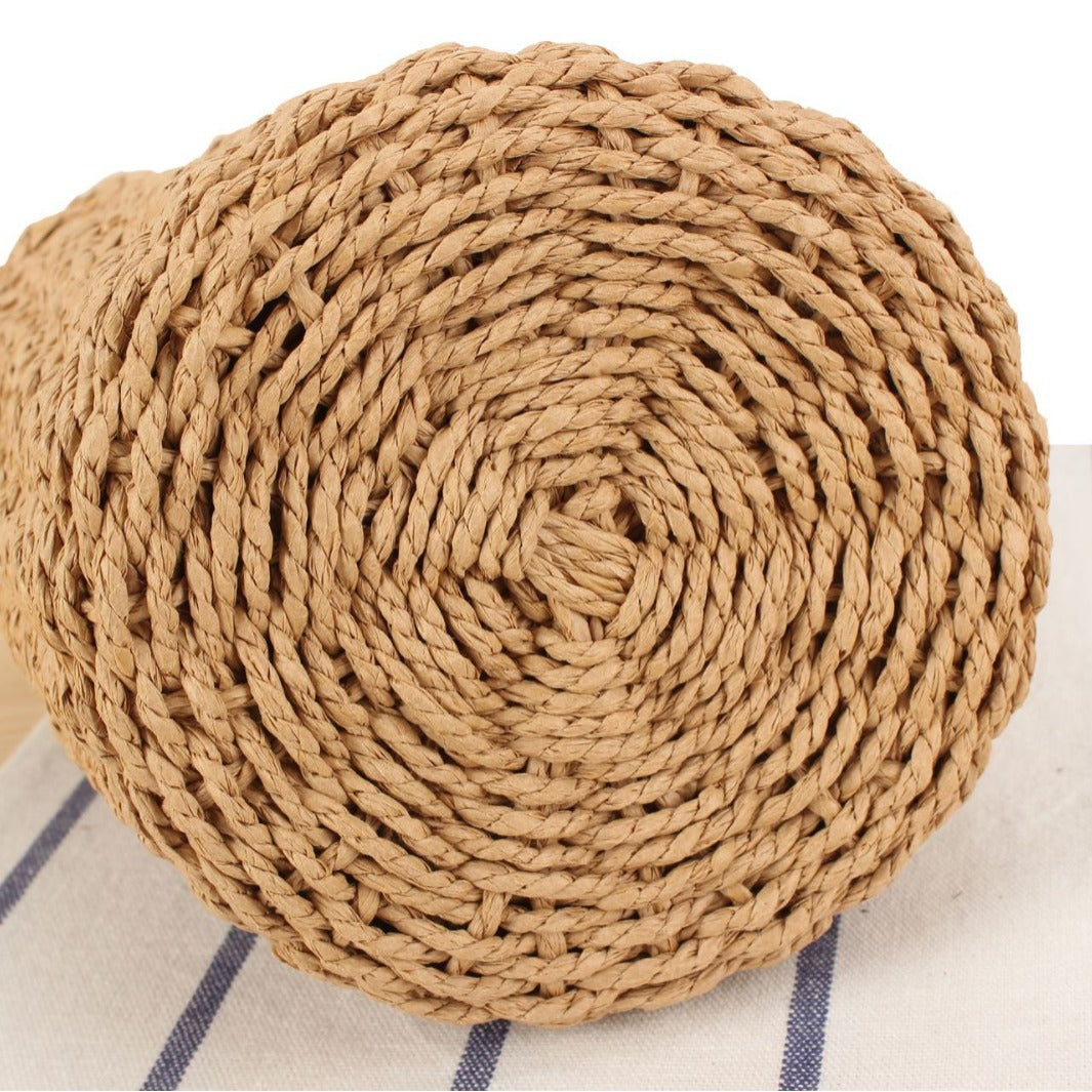 Basket bag with wooden handles and removable shoulder strap Bowlift