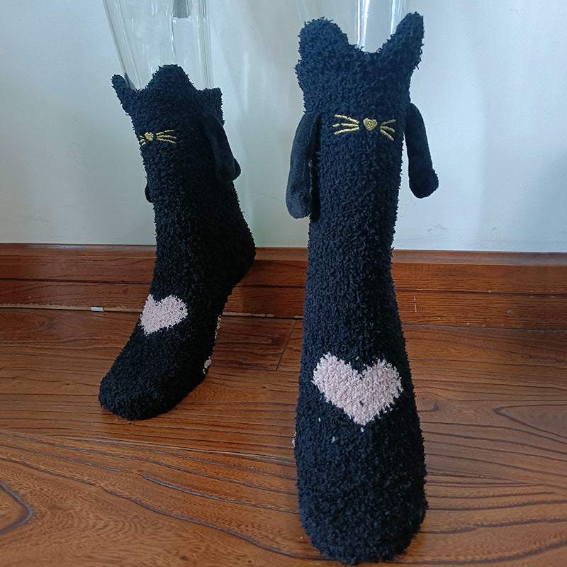 BowLift | Christmas Supplies Coral Fleece Tube Socks Warm Slipper Bed Socks Winter Soft Warm Slipper