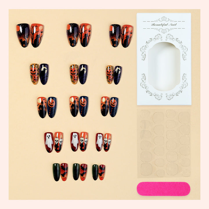 Artificial nail set with creepy Halloween motifs Bowlift 1789118658