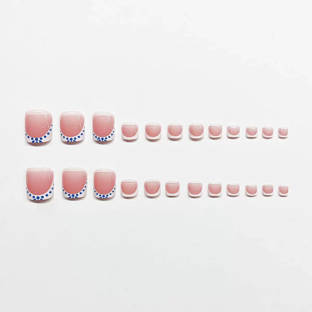 Artistic French Tip Nail Design Bowlift