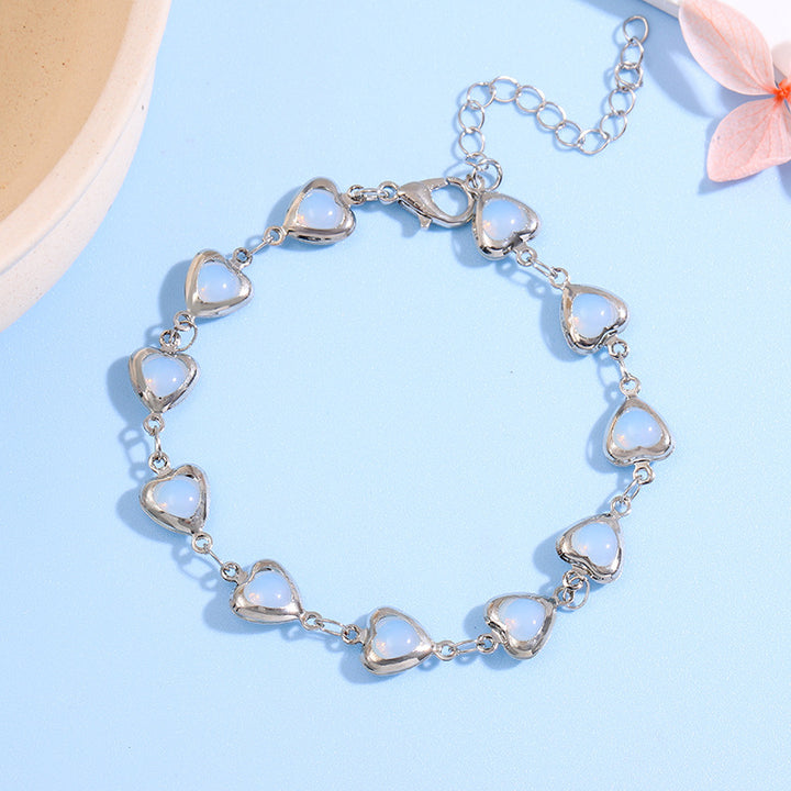 Heart-Shaped Link Anklet Bowlift