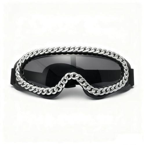Women's fashionable sports sunglasses with golden chain decoration Bowlift