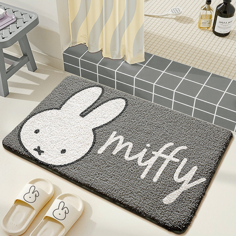 Cute Cartoon Bunny Bath Mat Bowlift