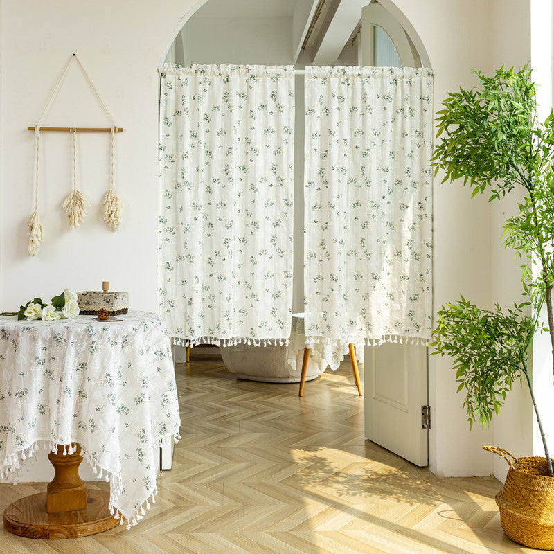 Strawberry Print Decorative Curtain