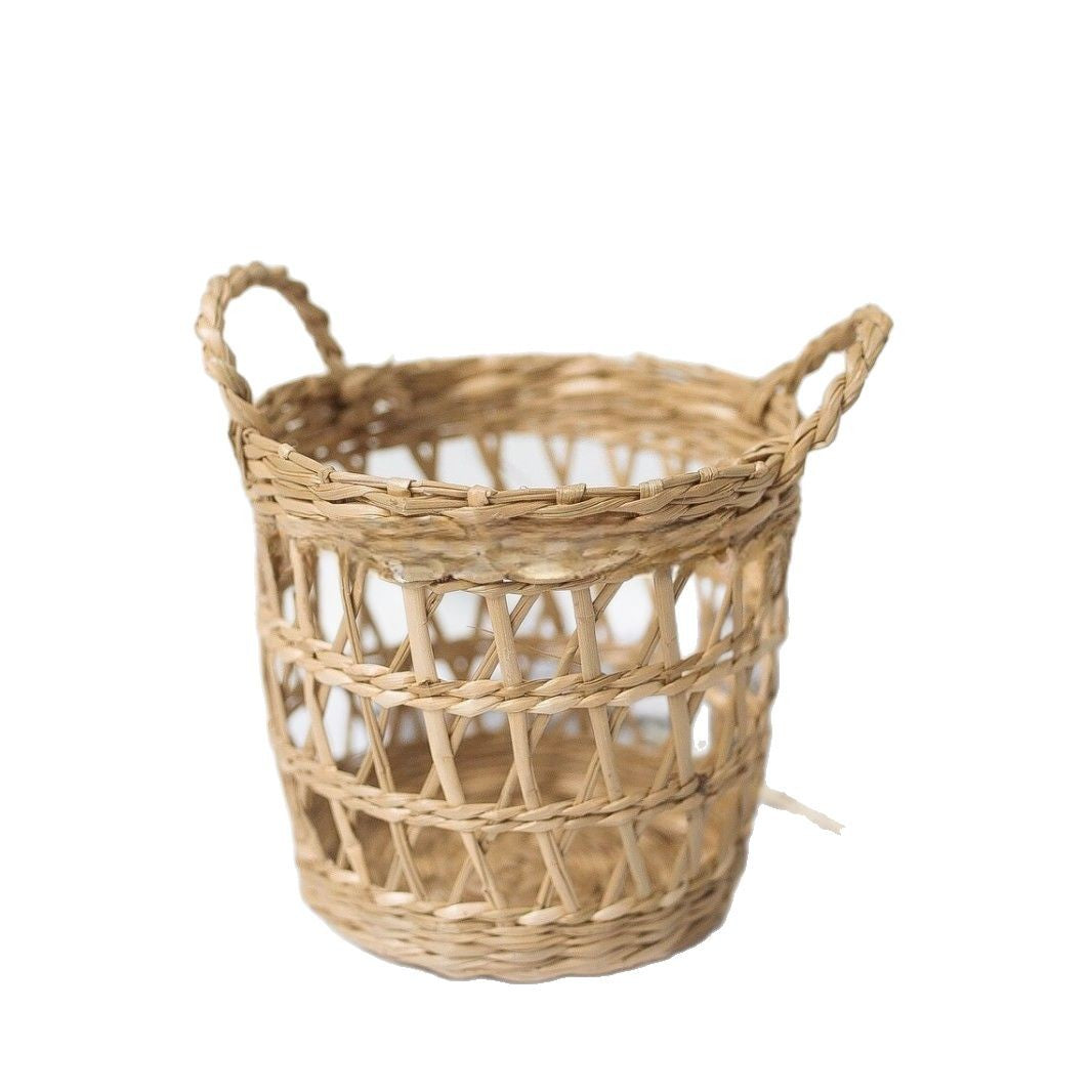 Natural Fiber Decorative Storage Basket Bowlift