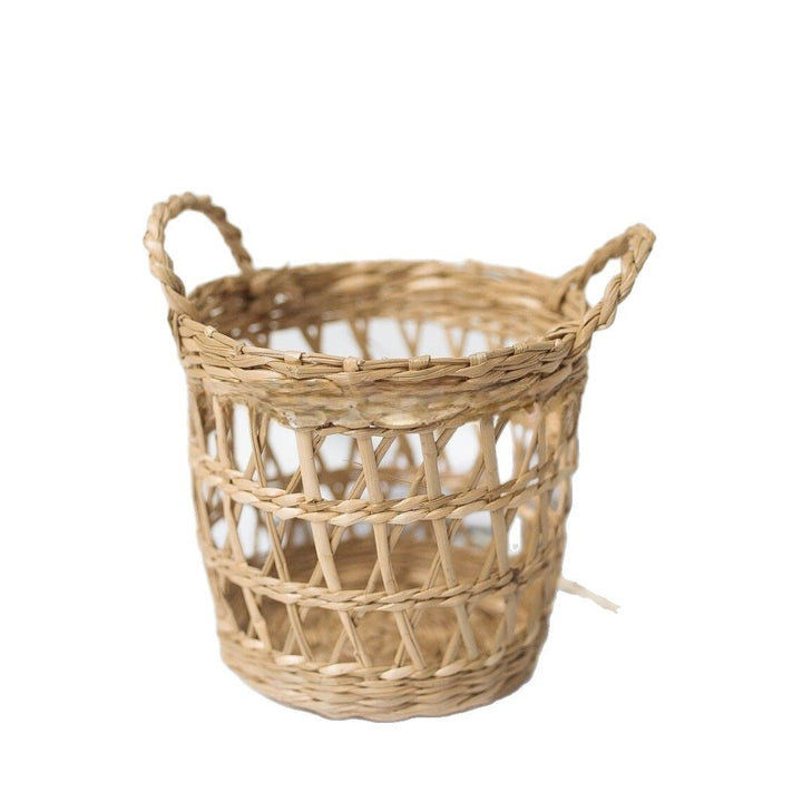 Natural Fiber Decorative Storage Basket Bowlift