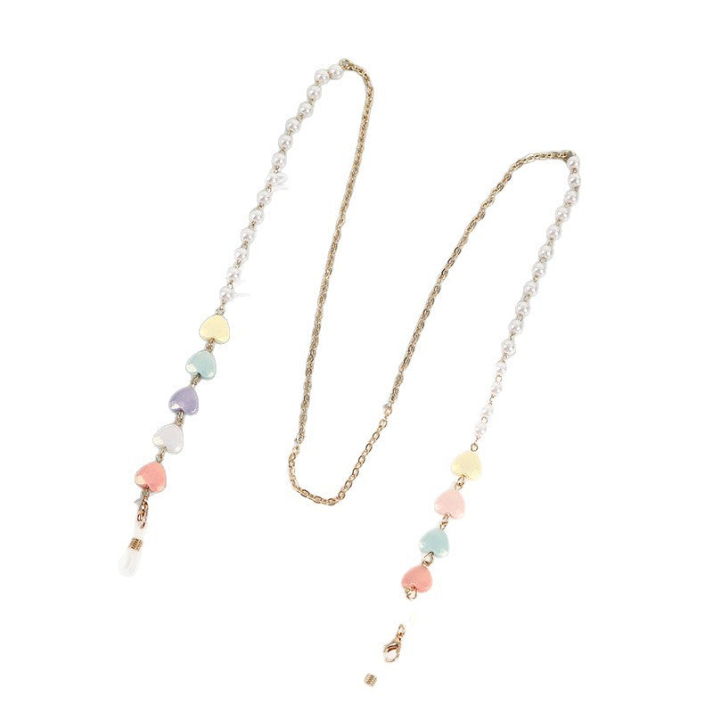 Heart Charm Eyewear Chain Bowlift