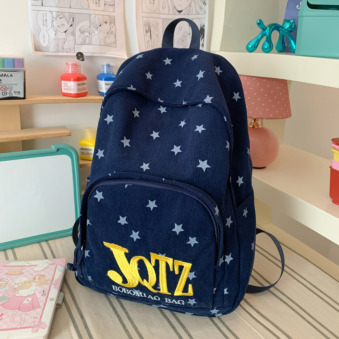Stylish Star-Printed Backpack Bowlift