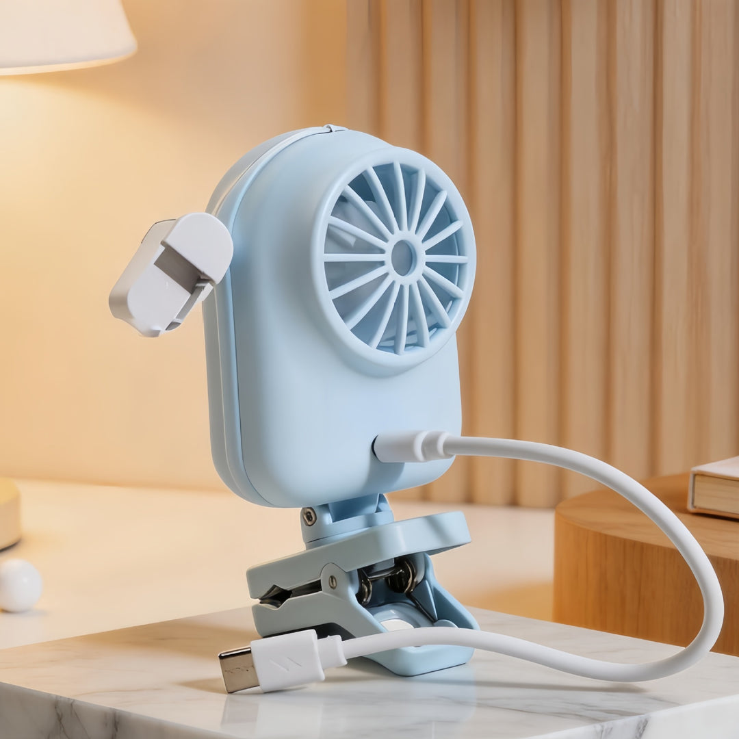 Portable Mini Fan with USB Connection and Adjustable Speed Bowlift