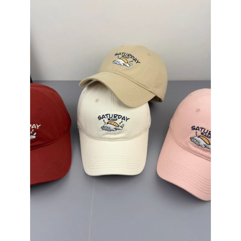 Unisex Playful Embroidered Cap Bowlift