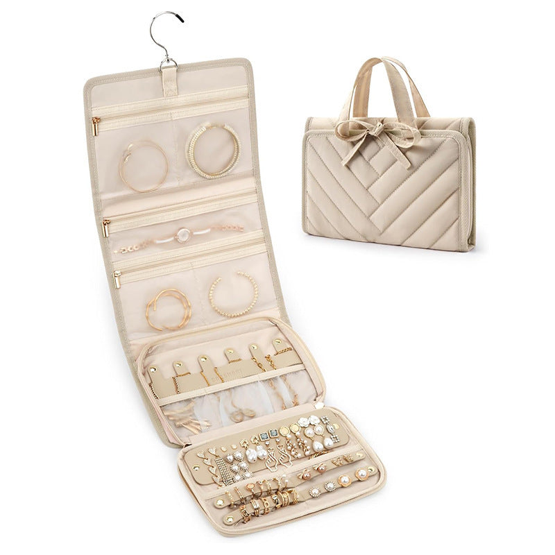 Jewelry Organizer Bag with Multiple Compartments Bowlift