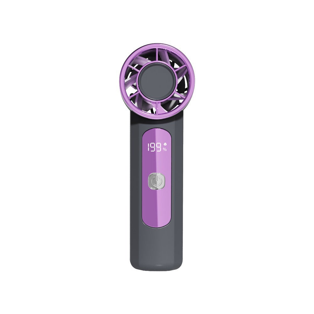 Unisex Portable Handheld Digital Display Fan Bowlift