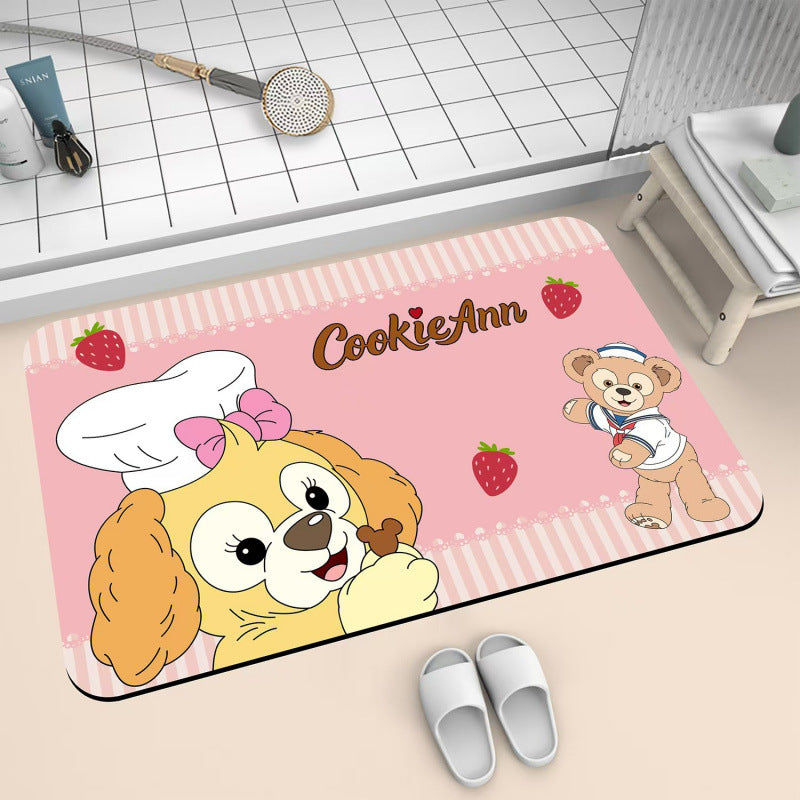 Playful Character-Themed Bath Mat