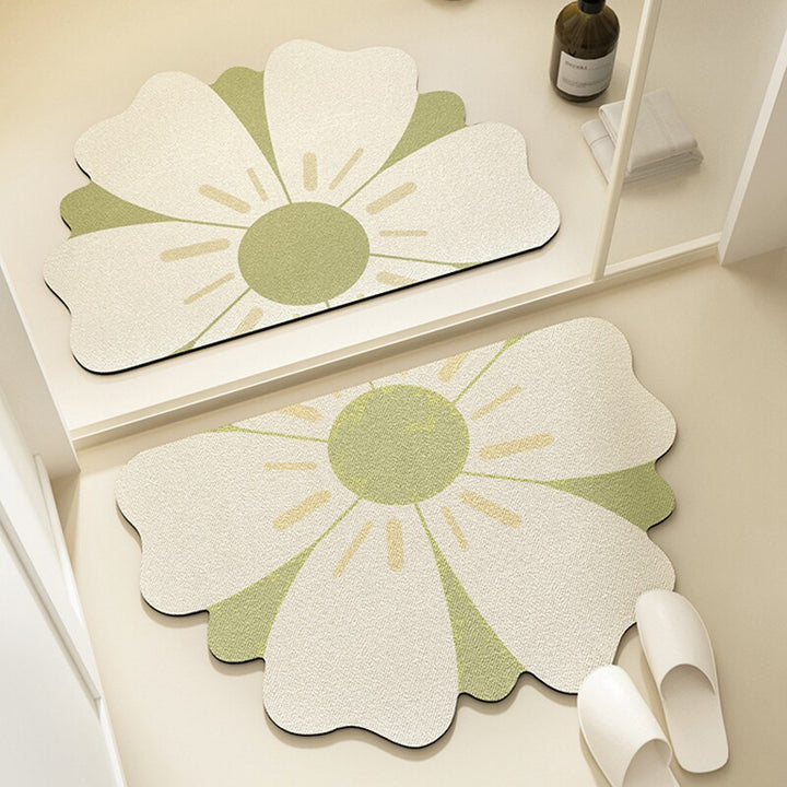 Floral Pattern Bath Mat Bowlift