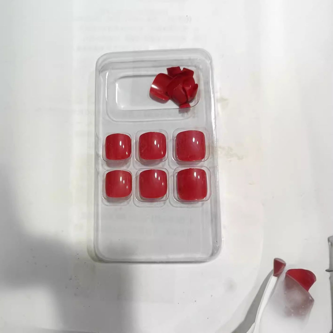 Premium Smooth Square Press-On Nail Set Bowlift