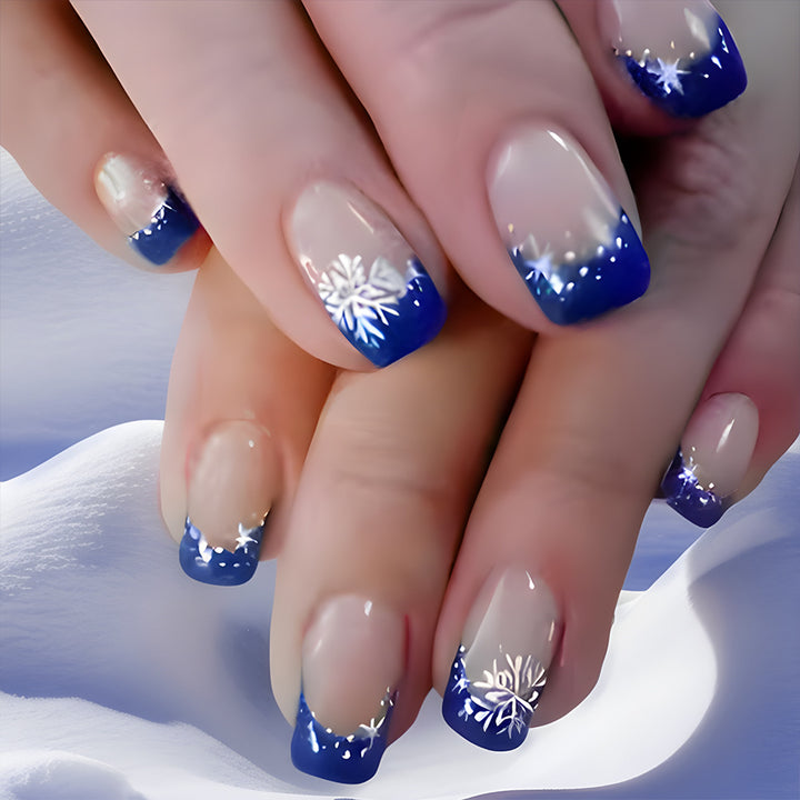Winter-Themed Press-On Nail Art Bowlift