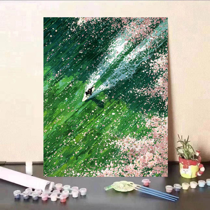 Dynamic Wave Art Canvas Print Bowlift