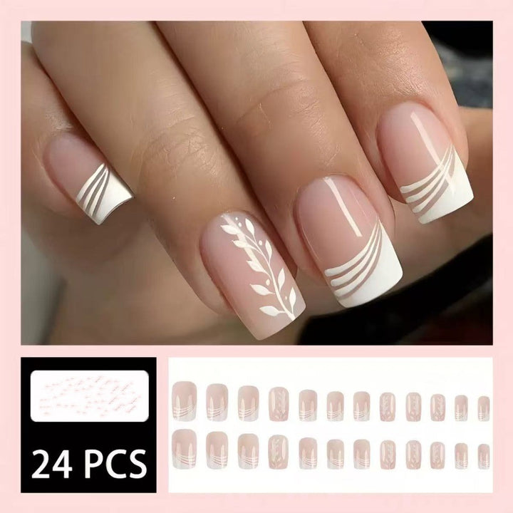 Artificial Nail Set with Cheerful Spring Design Bowlift