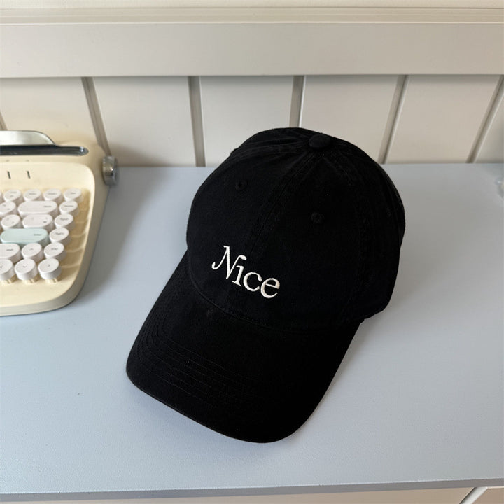 Women's Embroidered Cotton Baseball Cap Bowlift