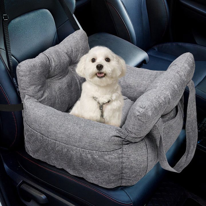 Dog car seat with adjustable safety belt Bowlift