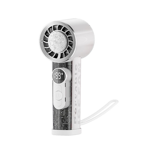 Unisex Portable Mini Fan with Digital Speed Display Bowlift