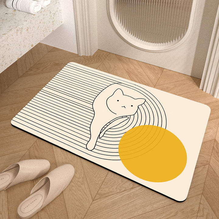 Geometric Patterned Anti-Fatigue Bath Mat Bowlift
