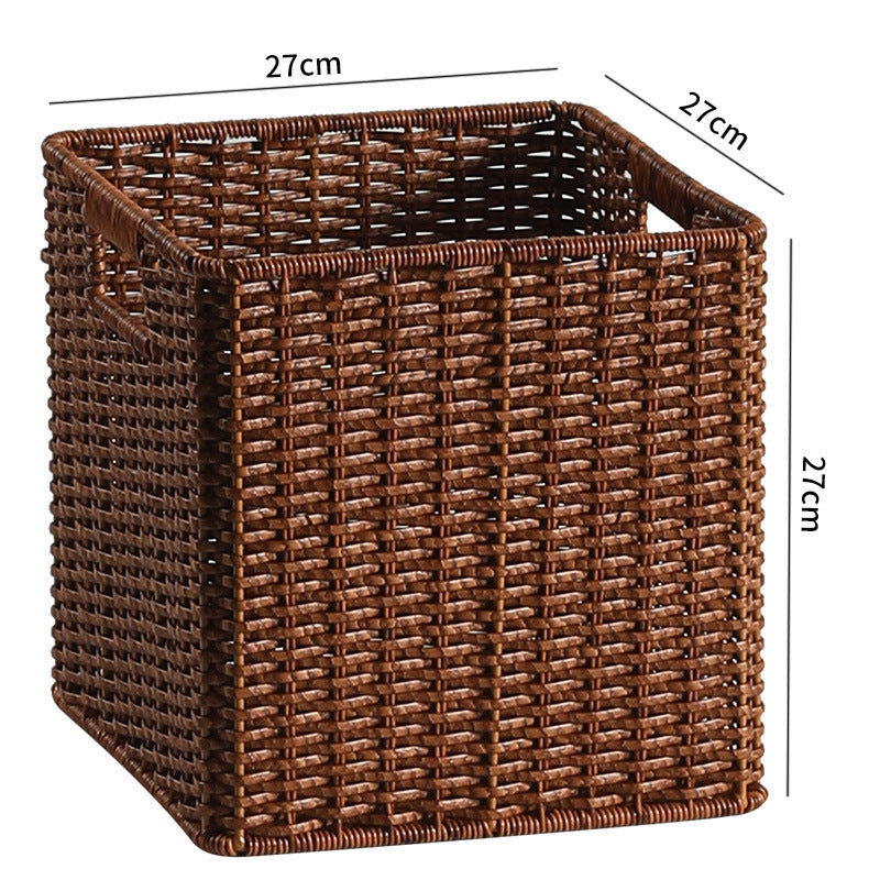 Handwoven Rustic Storage Cube Bowlift