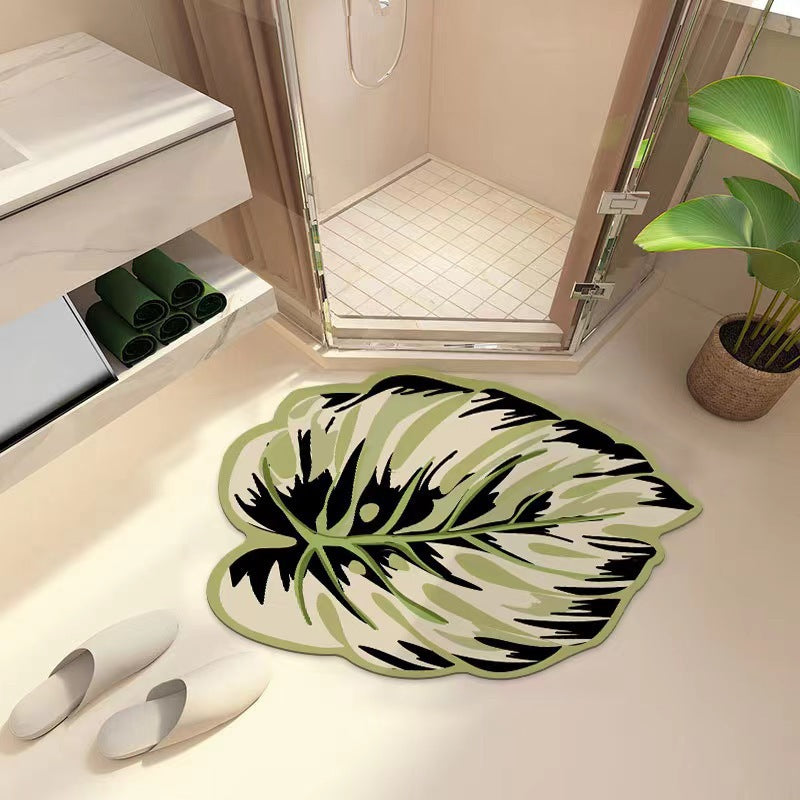 Leaf-Shaped Bath Mat Bowlift