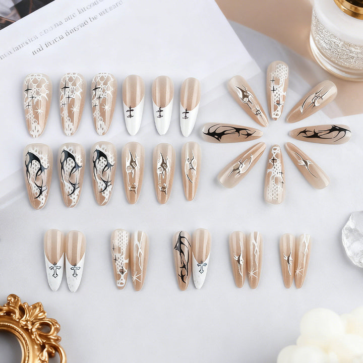 Artistic Press-On Nail Art Bowlift