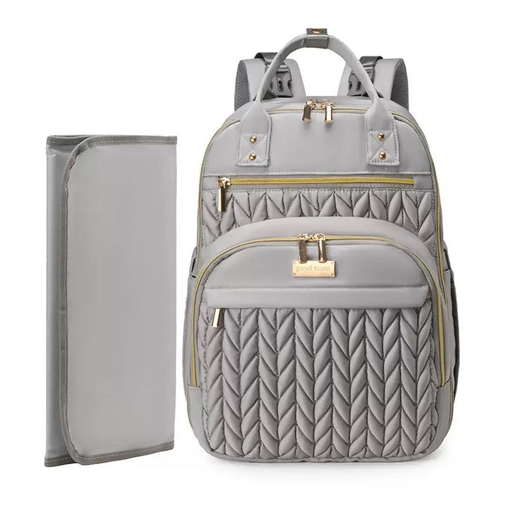 Elegant and Spacious Backpack with Textured Design Bowlift