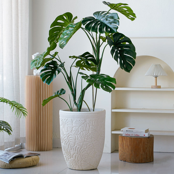 Elegant flower pot with textured design Bowlift