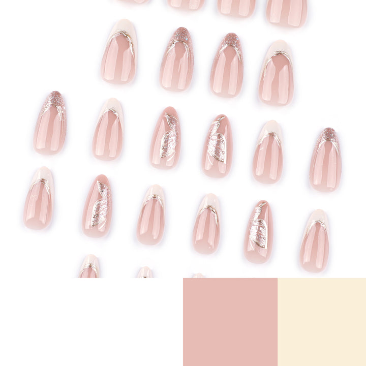 Elegant Stiletto Nails with Glitter and Spike Decorations Bowlift