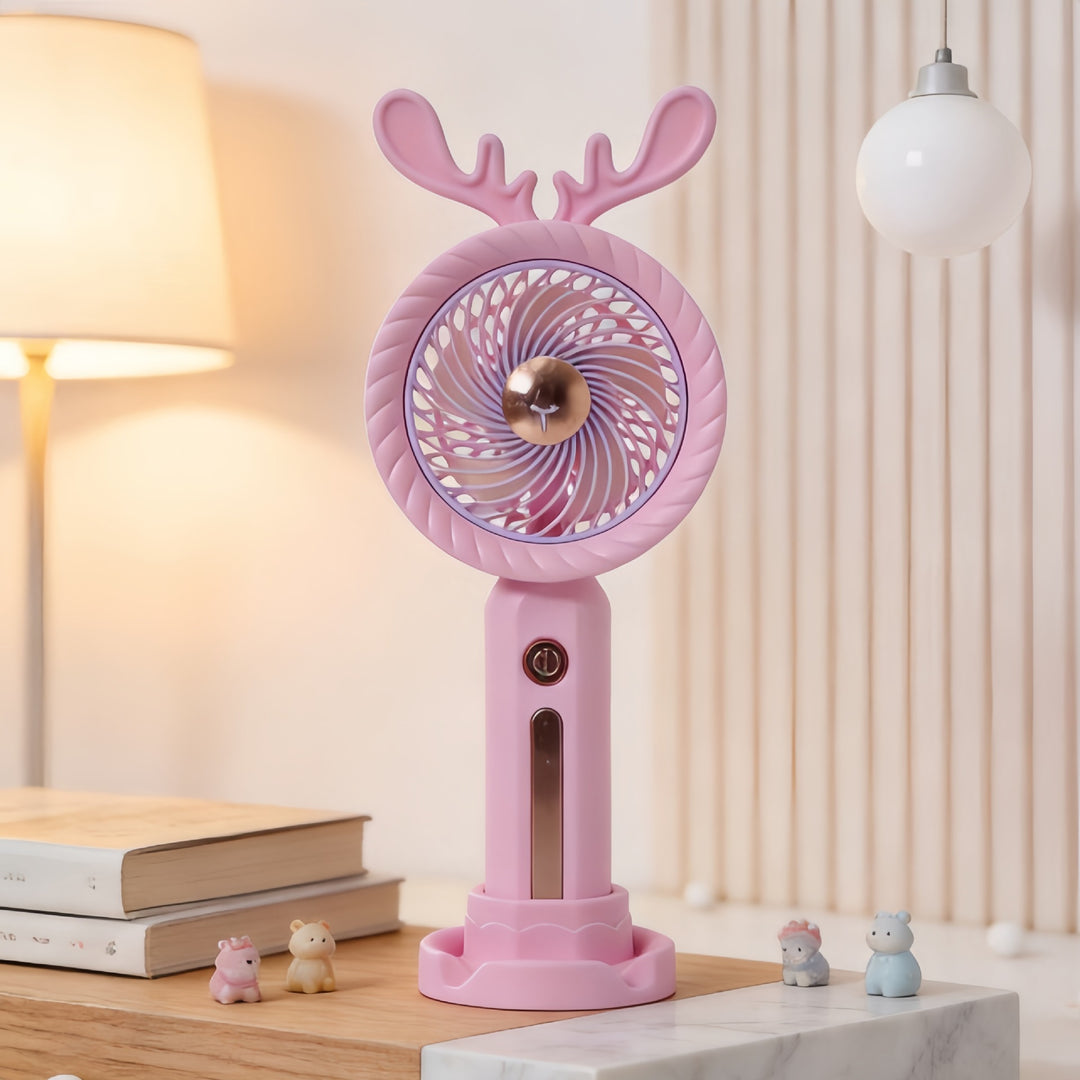 Women's Portable Mini Fan with Flexible Head and USB Connection Bowlift