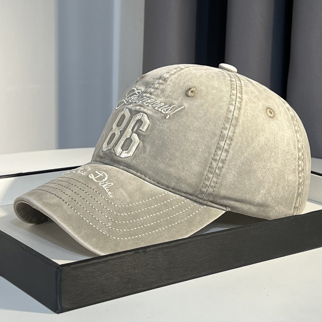 Men's Vintage-Inspired Distressed Baseball Cap Bowlift
