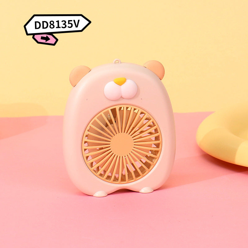 Women's Portable Mini Handheld Fan in Cute Pig Design Bowlift