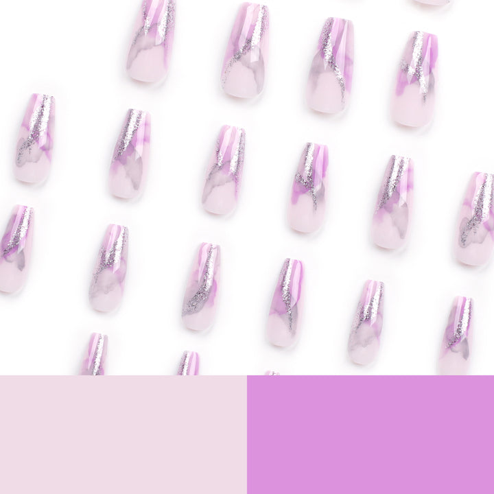 Artful Nail Art with Glitter Details Bowlift