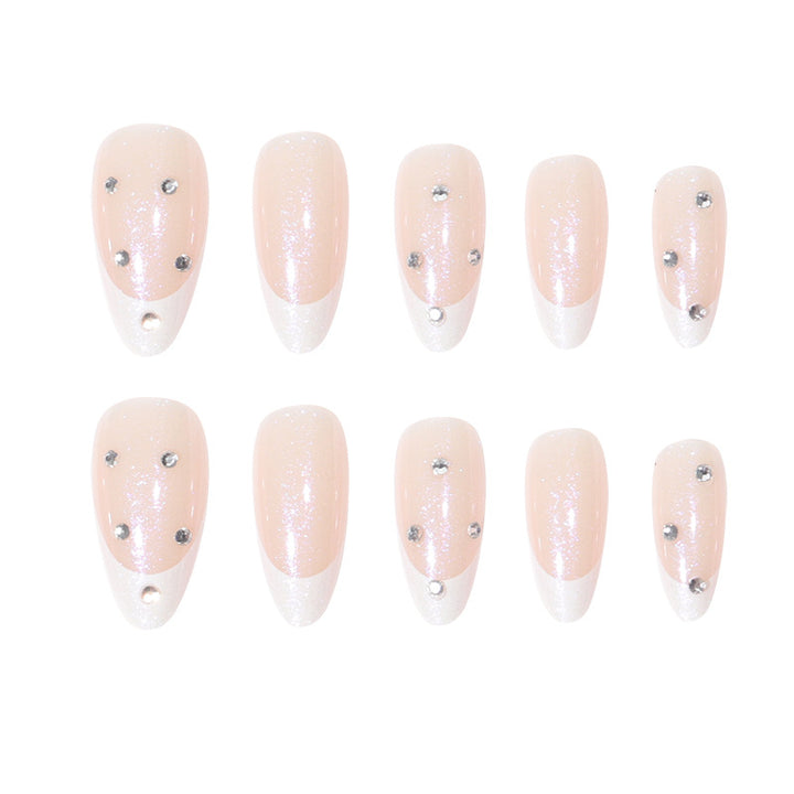 Glamorous Stiletto Press-On Nails with Rhinestone Accents Bowlift