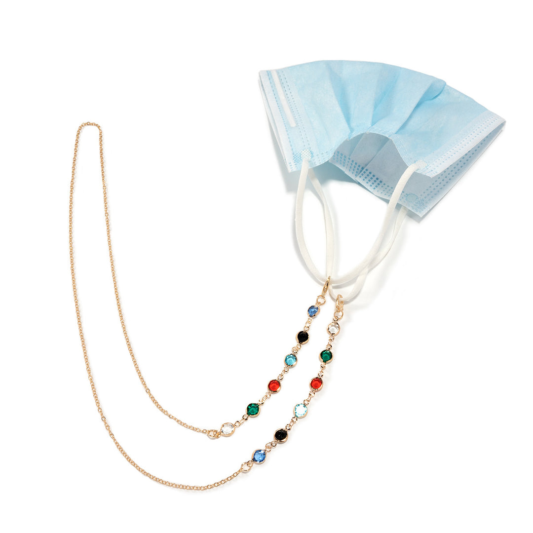 Elegant Gemstone Eyewear Chain Bowlift