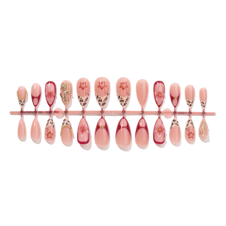 Floral Design Acrylic Nail Set Bowlift
