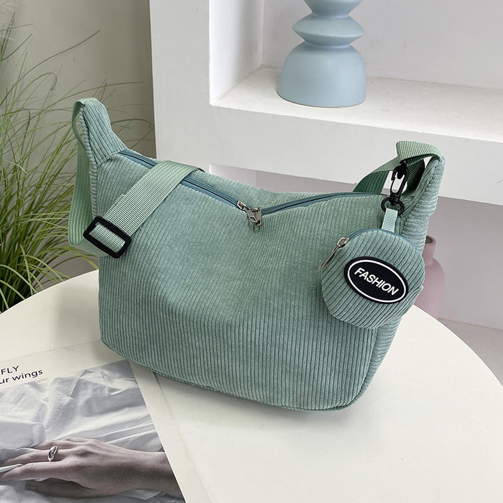 Casual Corduroy Crossbody Bag Bowlift