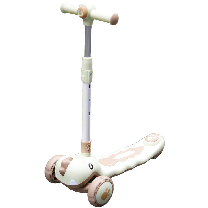 Animal-Themed Lean-to-Steer Kick Scooter Bowlift