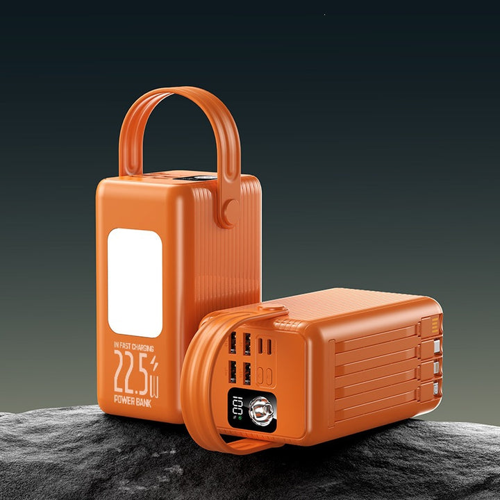 Portable power bank with fast charging function and integrated carrying handle Bowlift