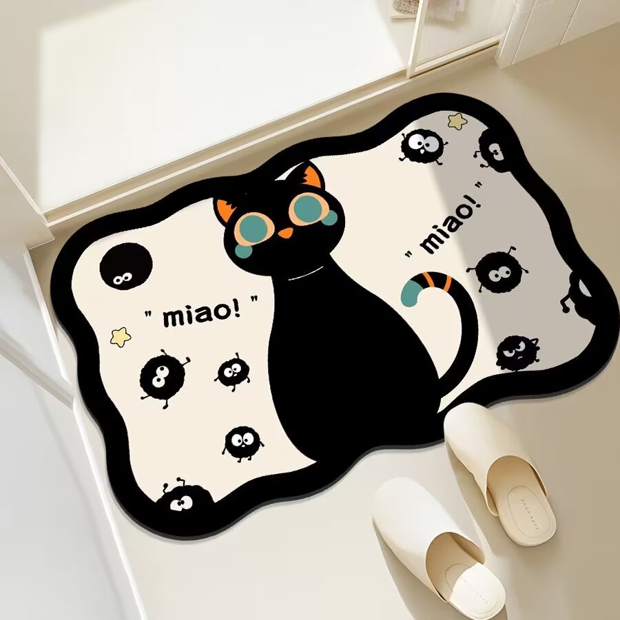 Fun Cat-Themed Bathroom Mat Bowlift