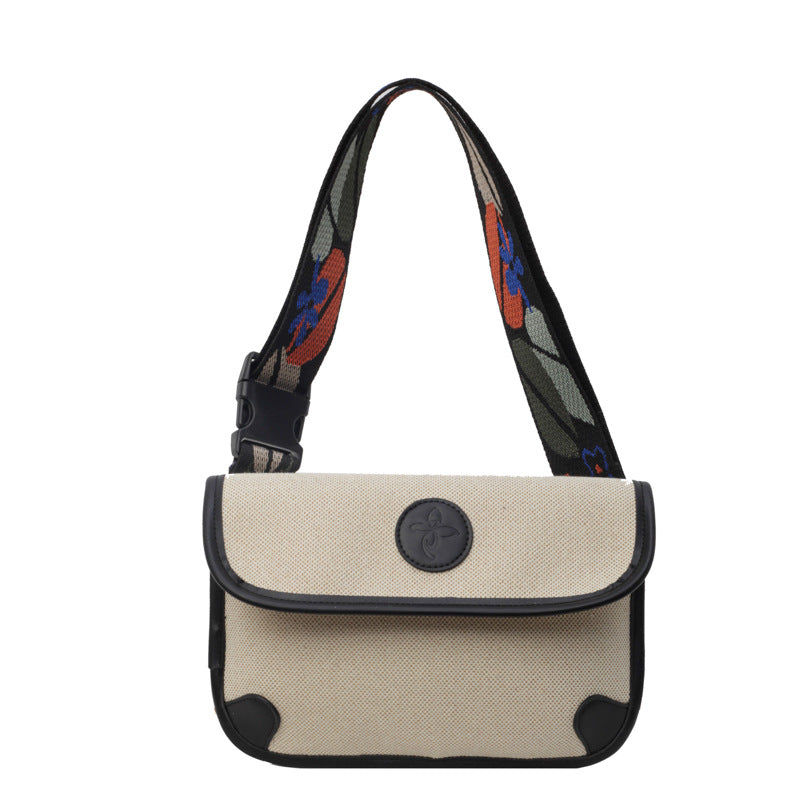 Floral Embroidered Messenger Bag Bowlift