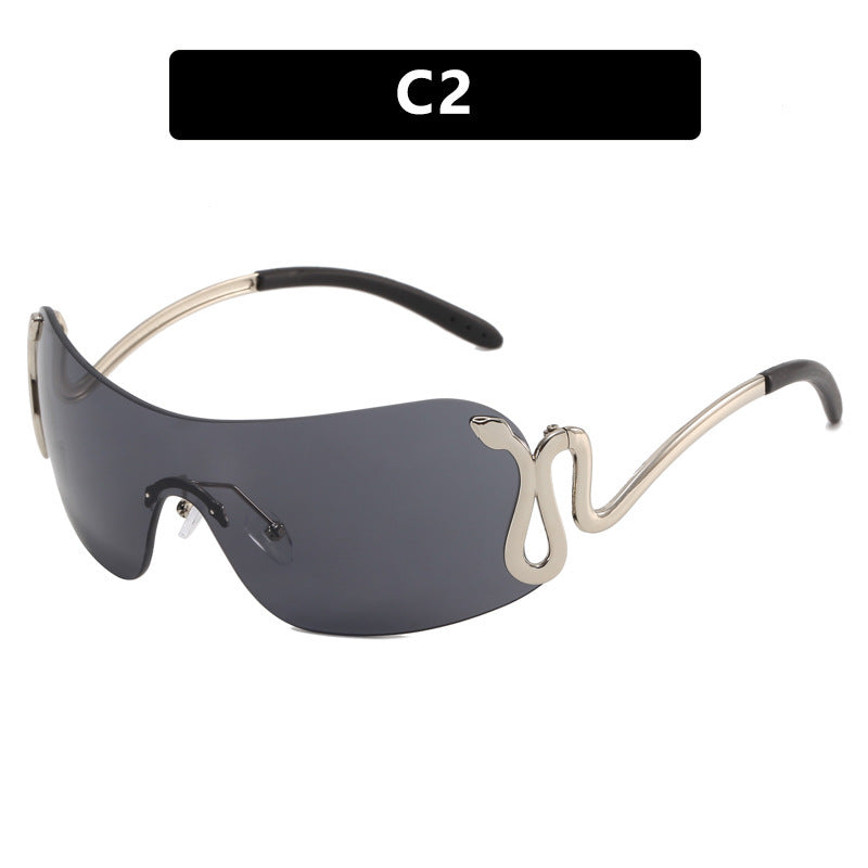 Ladies futuristic sunglasses with elegant swan design Bowlift