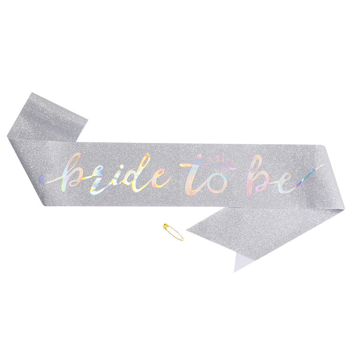Ladies Glittering Bride Sash Bowlift